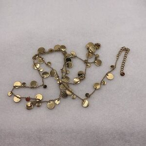 Lia Sophia Gold Disc Necklace